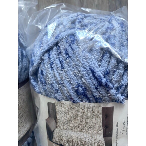 Bernat Blanket Tweeds Yarn 10.5oz Sea Tweed Lot of 3 Skeins Super Bulky 6 - Picture 7 of 7